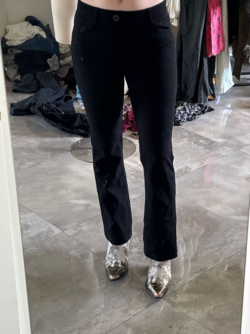 Black Women's Bootcut Stretch Trouser Pants